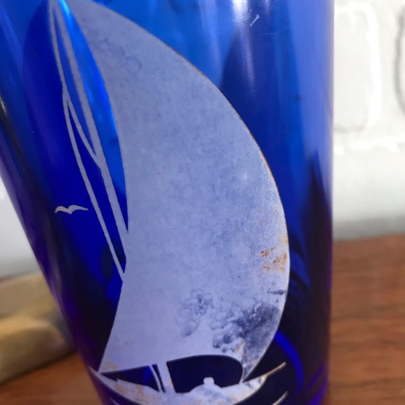 Magnifique Shaker en verre bleu cobalt.  HAzel-Atlas 1930 - Picture 4 of 5